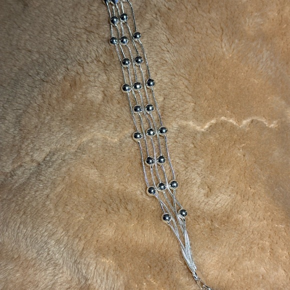 Sterling Silver 925 Elegant Silver Beaded Bracelet - Picture 7 of 8